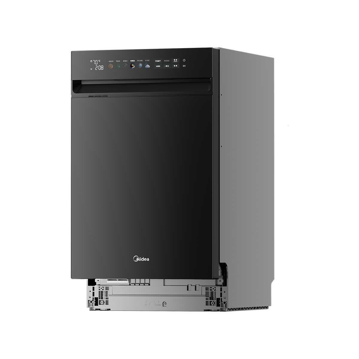 美的独嵌洗碗机X6S小蛮腰 16套 晶焰双模烘干 七星消杀 一键单消毒