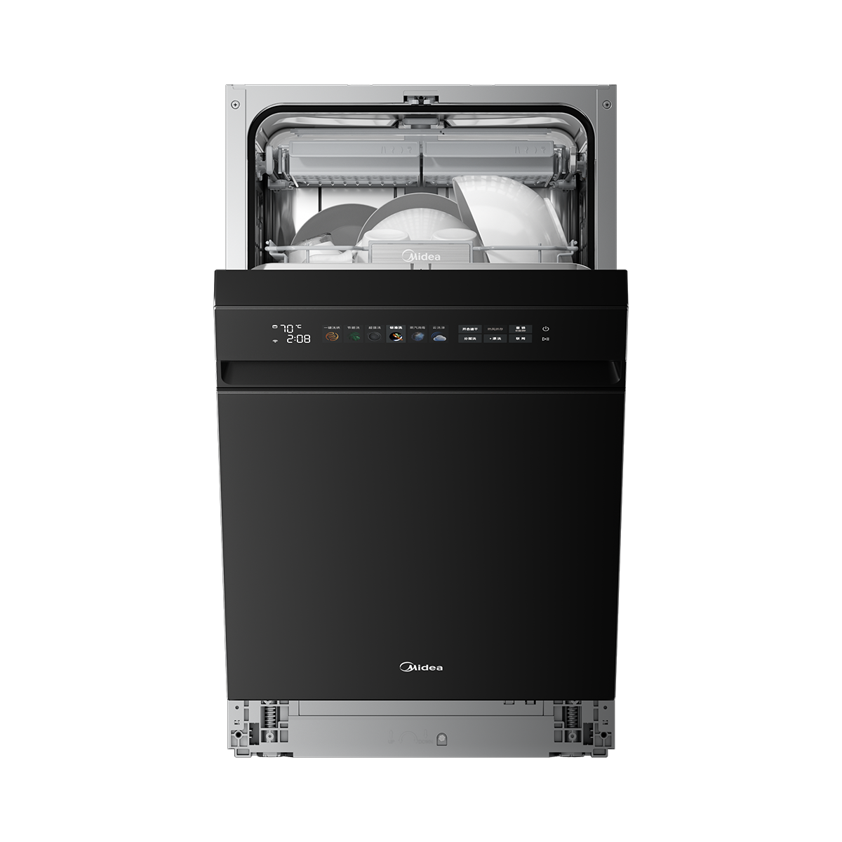 美的独嵌洗碗机X6S小蛮腰 16套 晶焰双模烘干 七星消杀 一键单消毒